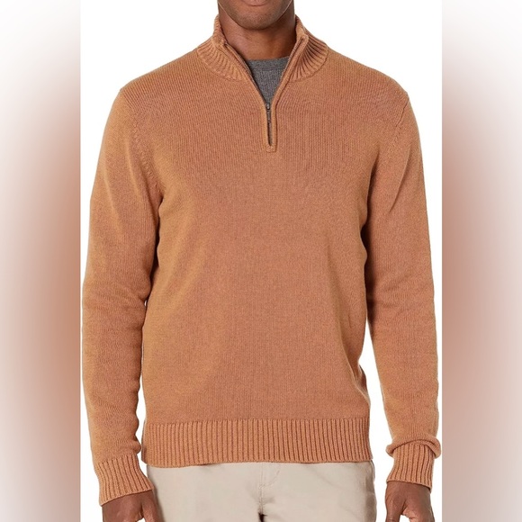 Goodthreads Men's Soft Cotton Quarter Zip Sweater Size Medium Pullover - Picture 2 of 11